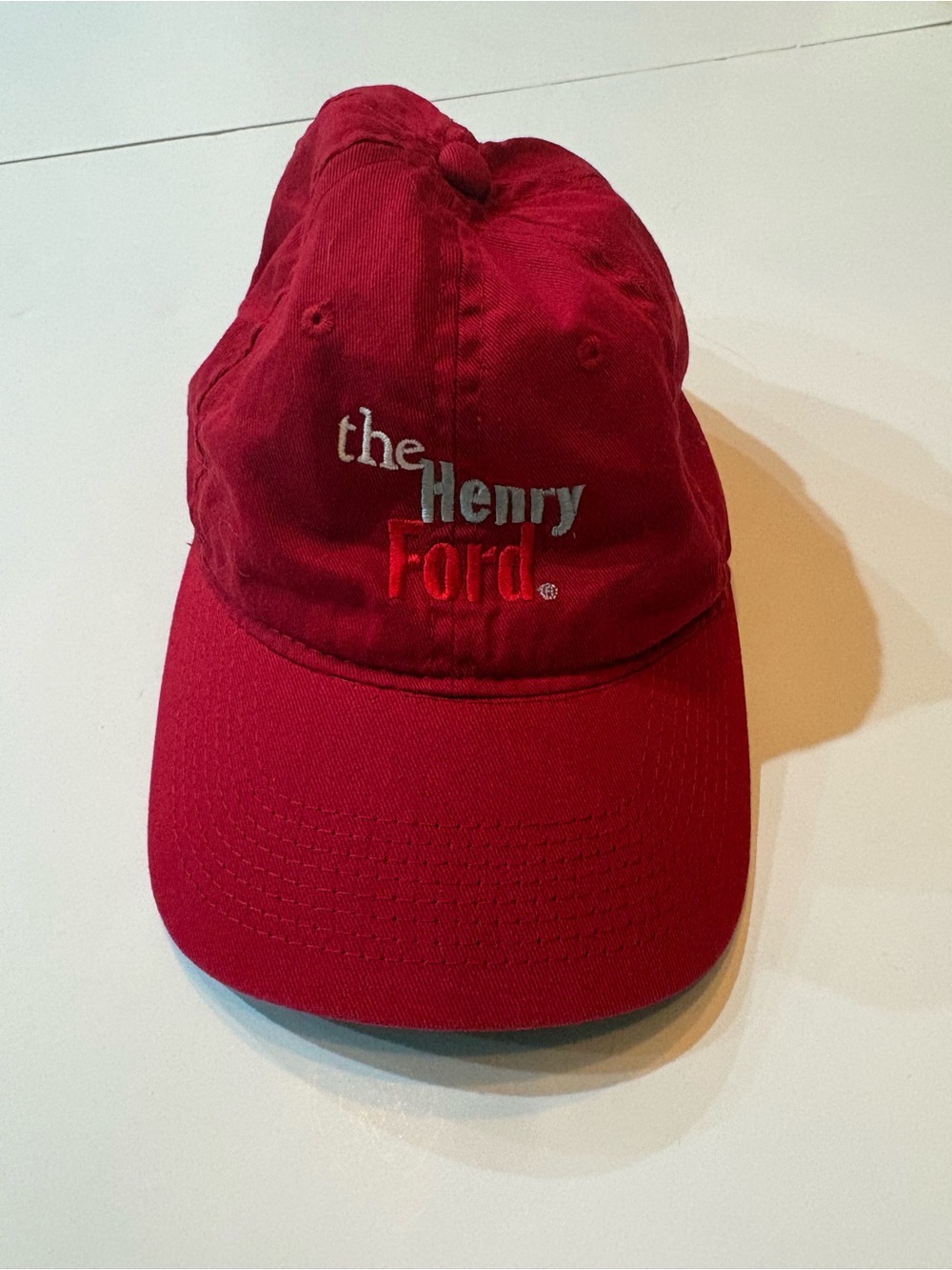 The Henry Ford Red Baseball Cap, adjustable, 100% cotton